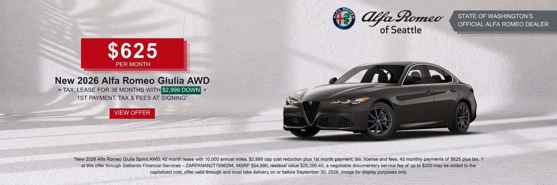 New 2026 Alfa Romeo Giulia AWD