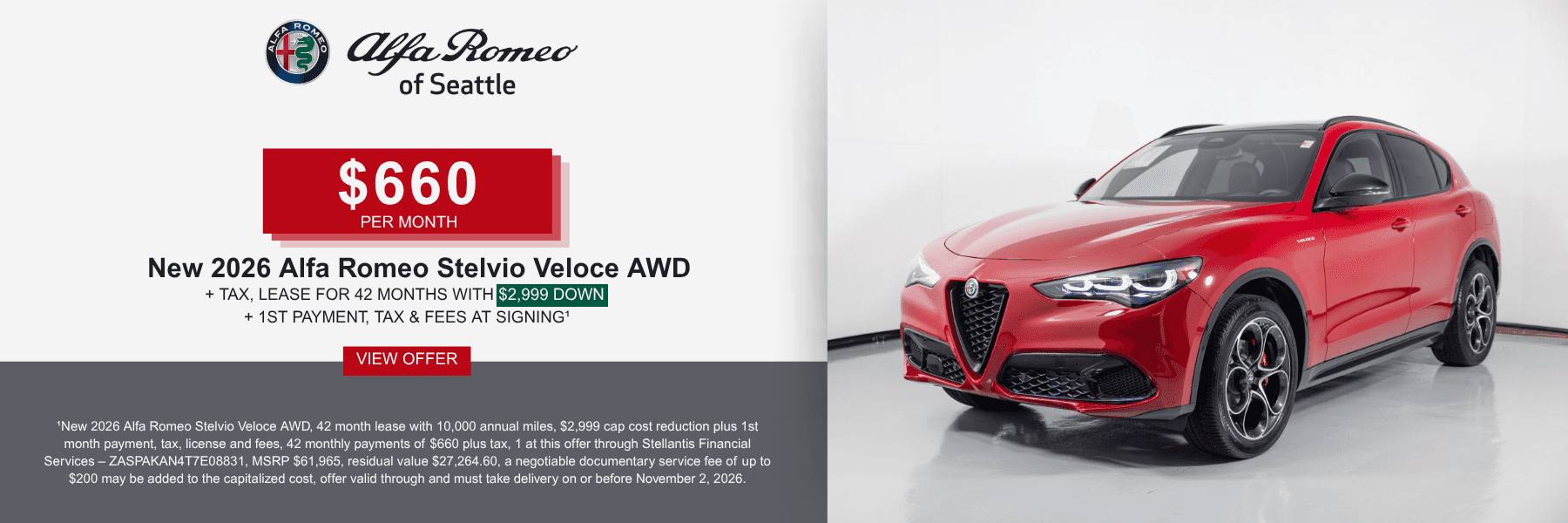 2026 Alfa Romeo Stelvio offer