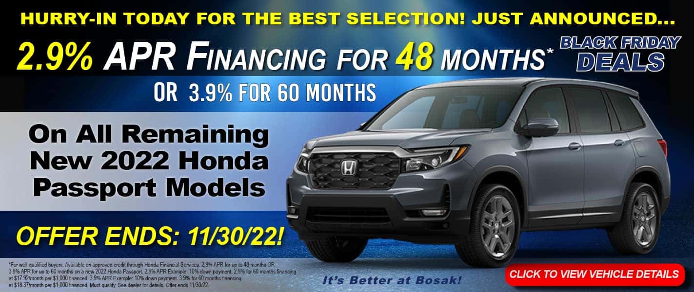 Manager Specials | Michigan City | Bosak Honda Michigan City
