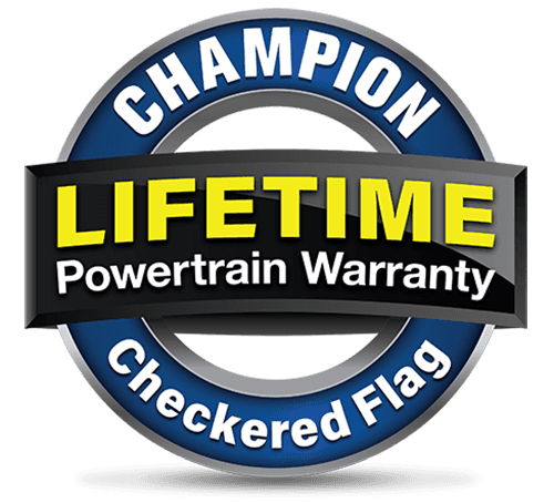Champion Lifetime Powertrain Warranty
