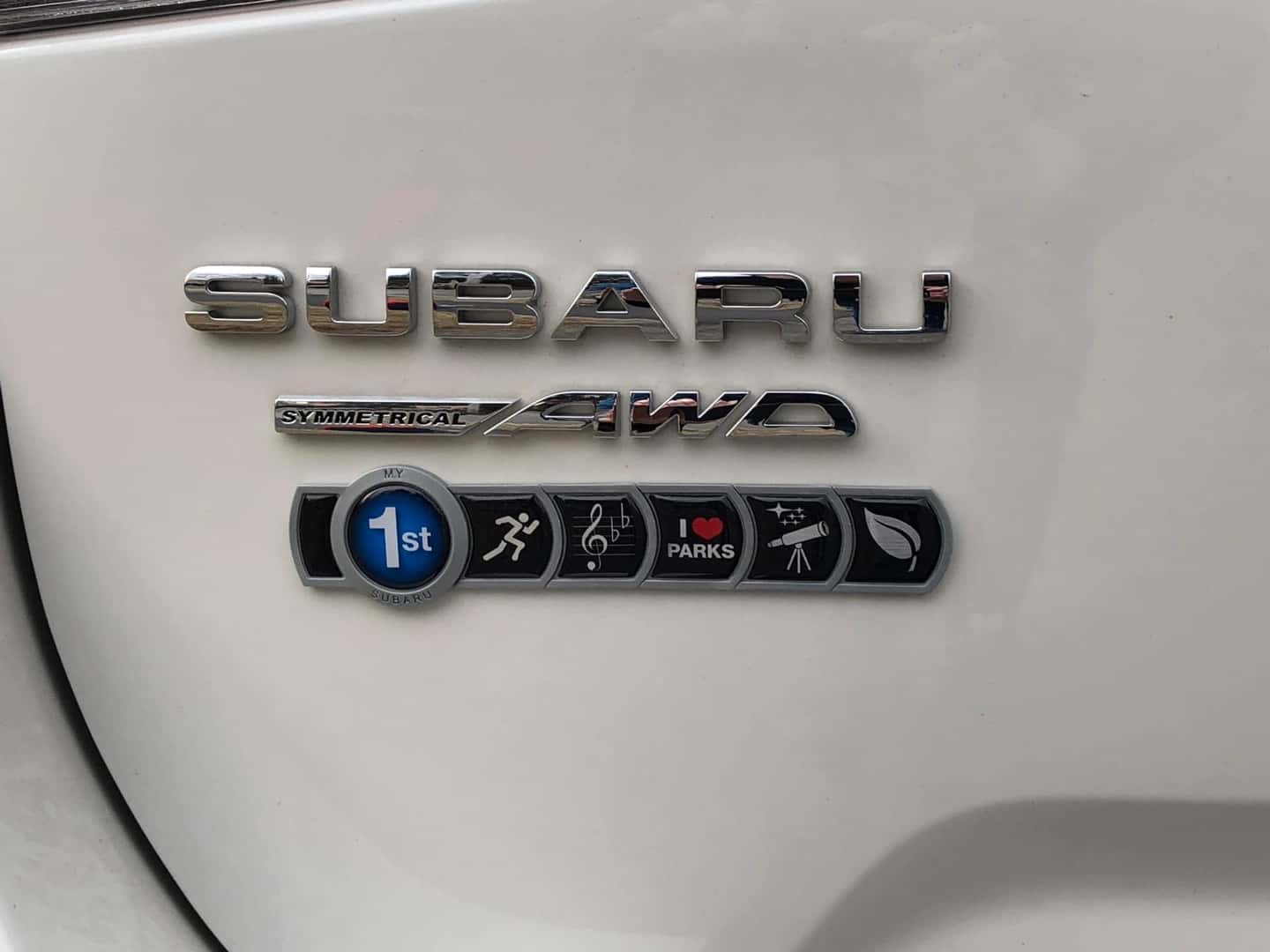 Subaru Badges on car