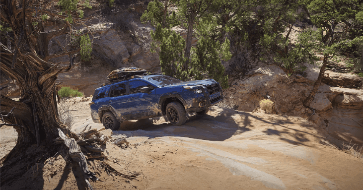 Blue All-New Subaru Outback Off-Road Nearby Austin, TX