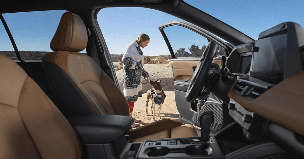 2026 Subaru Outback Touring interior shown in Java Brown Nappa Leather for sale near Kyle, TX
