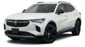 A white 2021 Buick Envision is angled left.