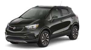 A black 2022 Buick Encore is angled left.