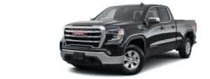 A black 2022 GMC Sierra 1500 SLE is angled left.