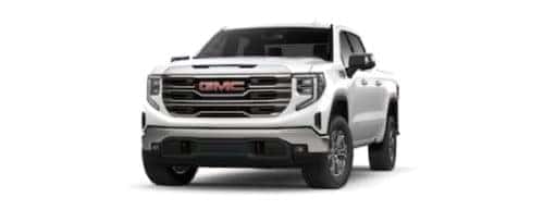 A white 2022 GMC Sierra 1500 is angled left.