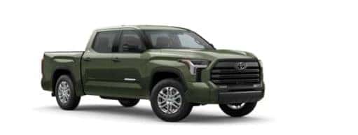 A green 2022 Toyota Tundra is angled right.