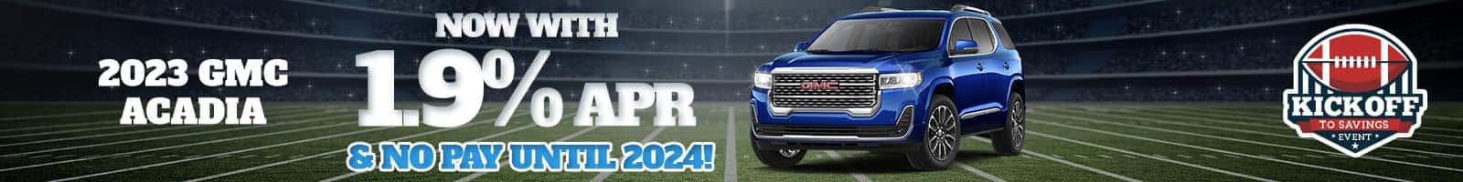 Finance a new GMC Acadia for 1.9% near New Albany, Indiana
