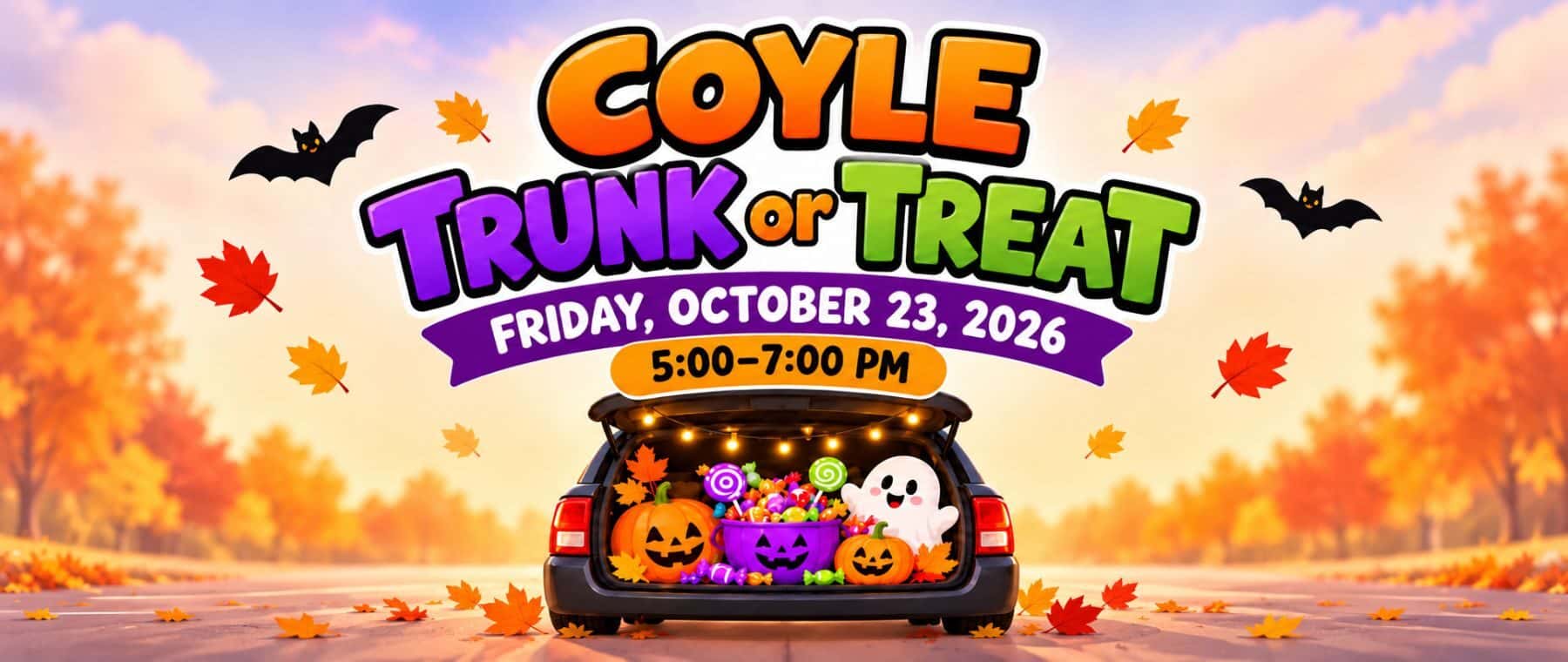 Join us for Trunk or Treat October 23rd!