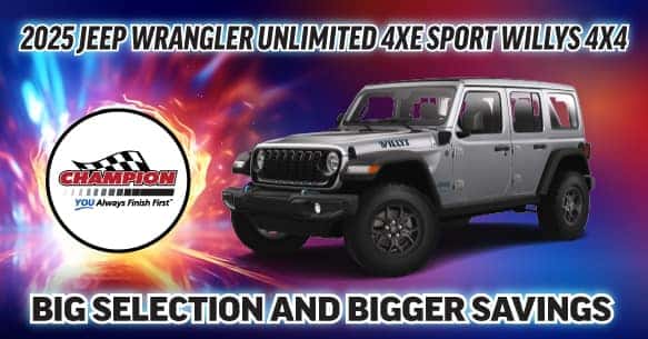 2025 Jeep Wrangler Unlimited 4XE Sport Willys Lease Offer