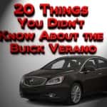 20 Things You Didn't Know About the Buick Verano