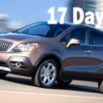 Average Dealership Lot Lifepsan for Buick Encore: 17 Days