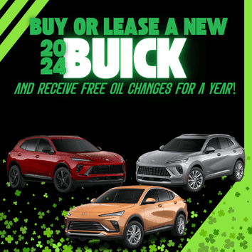 BUY OR LEASE A BUICK AND RECEIVE A YEAR'S WORTH OF OIL CHANGES!