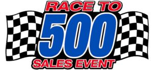 Race to 500 Sales Event Logo