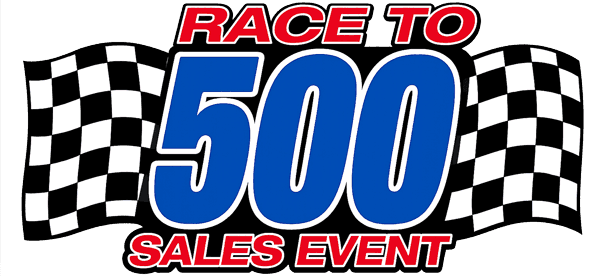 Race to 500 Sales Event Logo