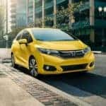 yellow Honda Fit