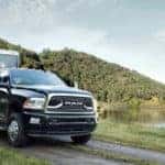2018 Ram Towing Trailer on Dirt Road