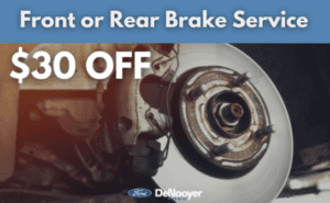 Get $30 Off on Front or Rear Brake Service at DeNooyer Ford in VIcksburg, MI