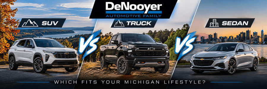 SUV vs truck vs sedan for Michigan drivers