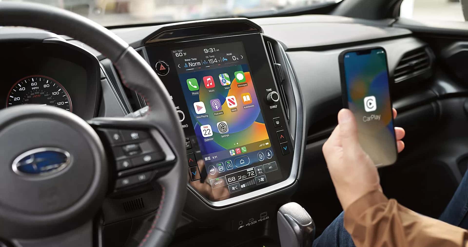 2025 Subaru Impreza interior with touchscreen