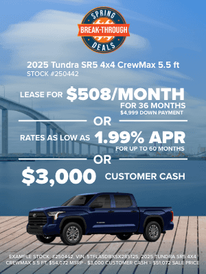 Low Lease & APR Offers on 2025 Tundra