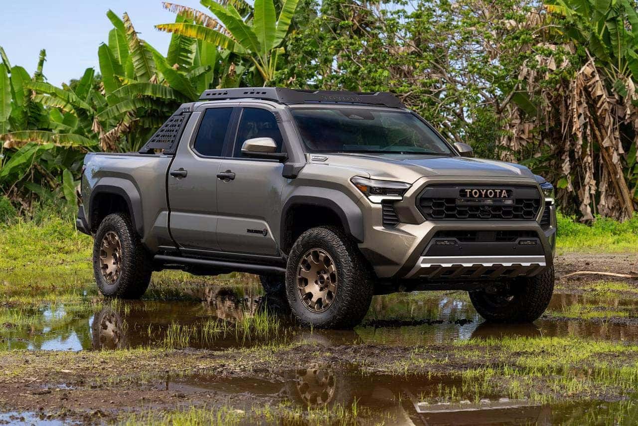 Tacoma parked in muddy water