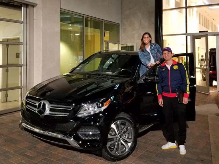 Fletcher Jones Newport Beach Mercedes Benz SUV with Customers