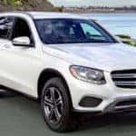 White Mercedes-Benz GLC parked