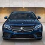 Blue Mercedes-Benz E 350 parked in driveway