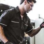 Mercedes-Benz technician performing Service A