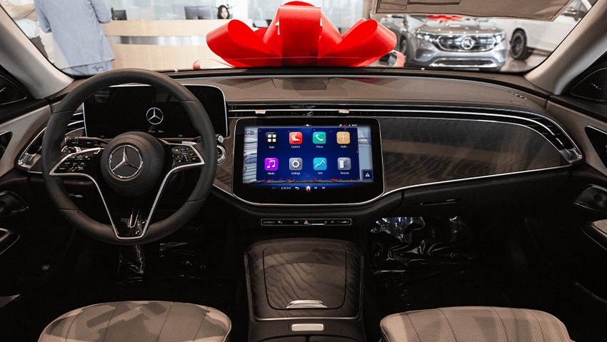 2024 White Mercedes-Benz E-Class Sedan Interior and display