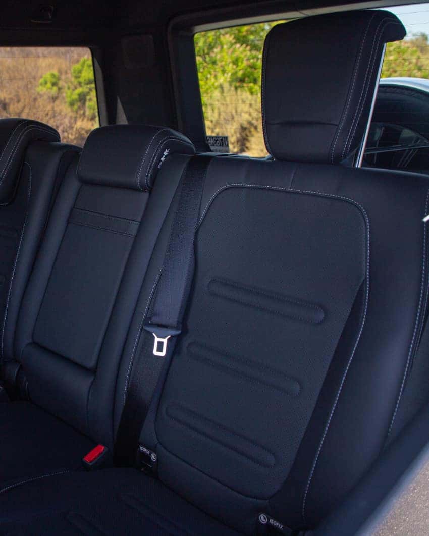 2026 G 550 rear seat entertainment screens and Bluetooth headphones