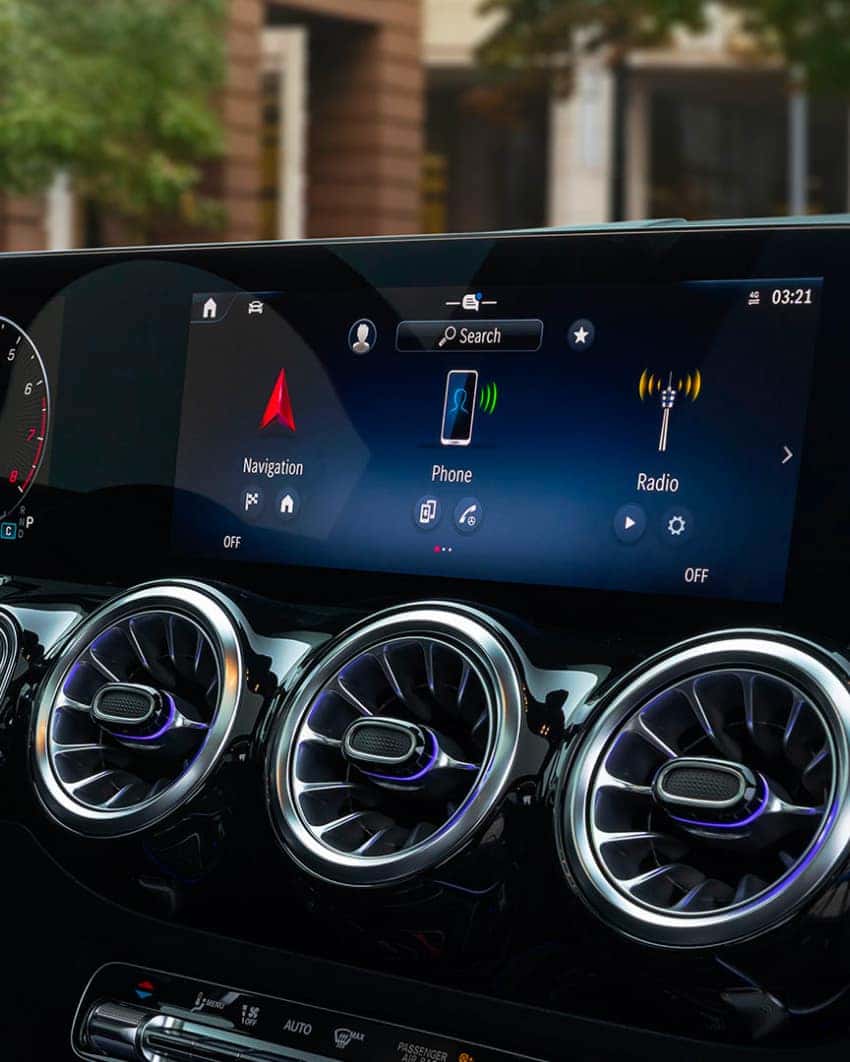 2026 GLA SUV dual 10.25-inch MBUX displays with natural voice control