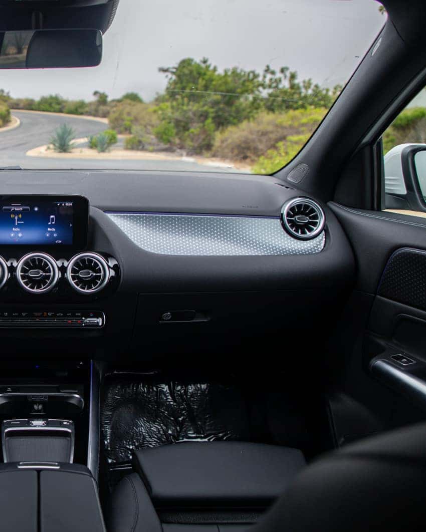 2026 GLA SUV premium interior trim options including Mercedes-Benz star-inspired pattern