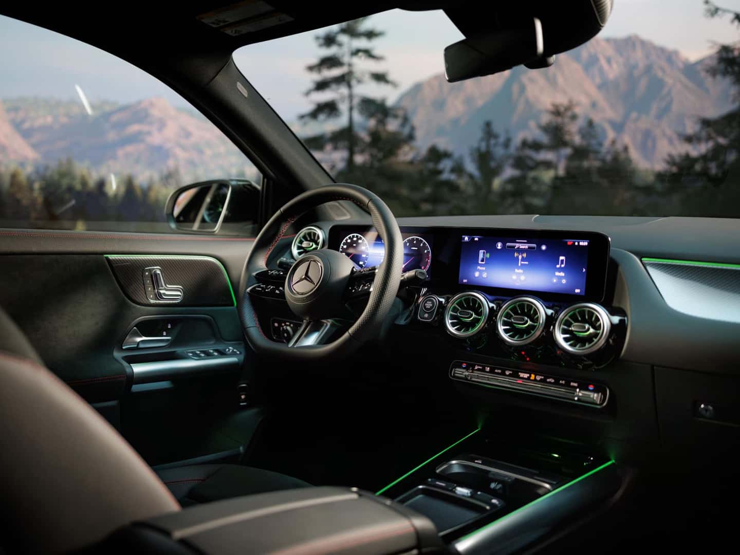 2026 GLA SUV MBUX connectivity with wireless Apple CarPlay and Android Auto