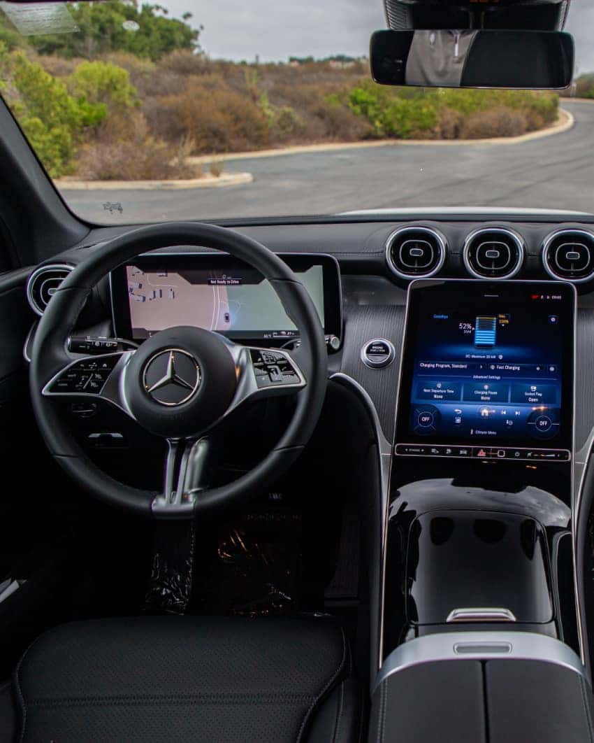 2026 GLC 350e SUV powered front seats with three-stage heating and fingerprint scanner