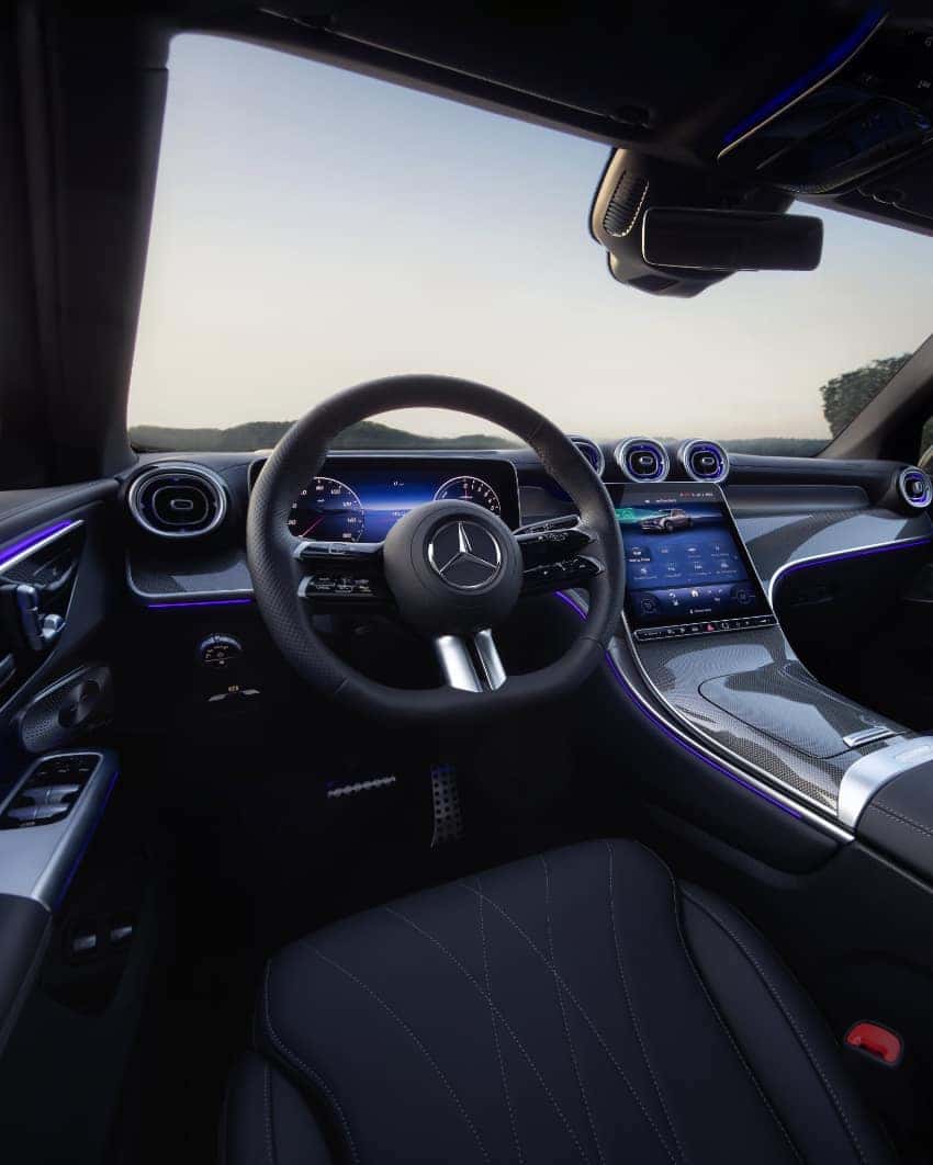 2026 GLC 350e SUV 64-color ambient lighting with multi-color and single-color modes