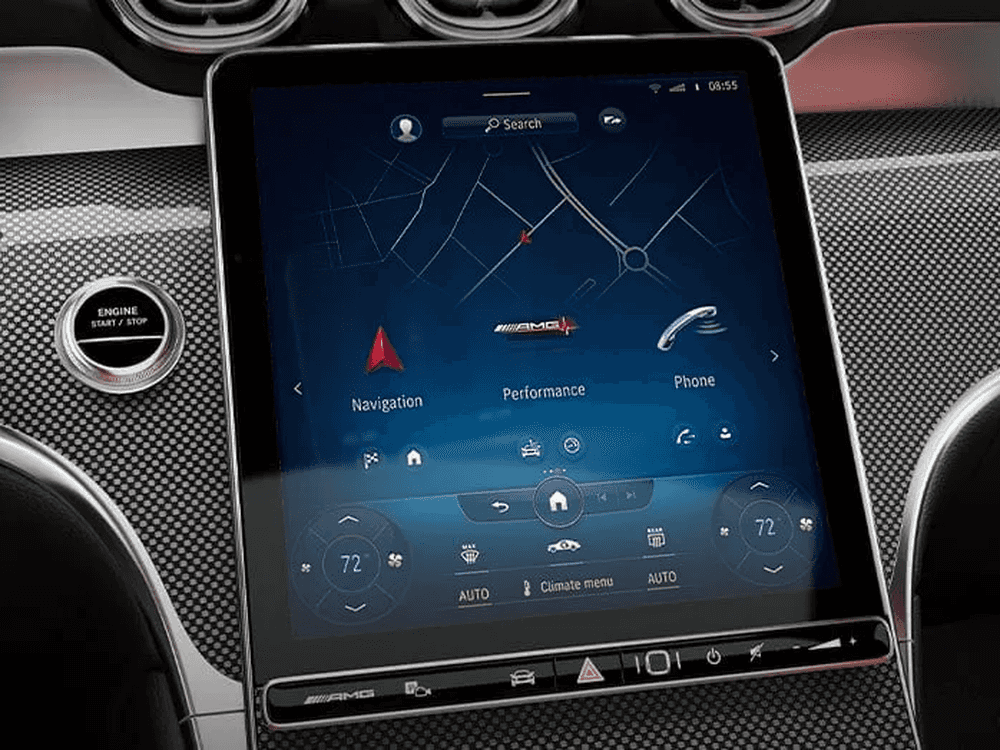 High-tech MBUX interface