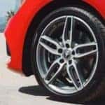Closeup of CLA coupe tire