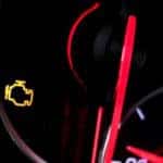 Gas cap check engine light on gauge cluster