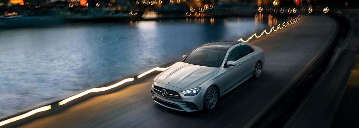 silver mercedes sedan