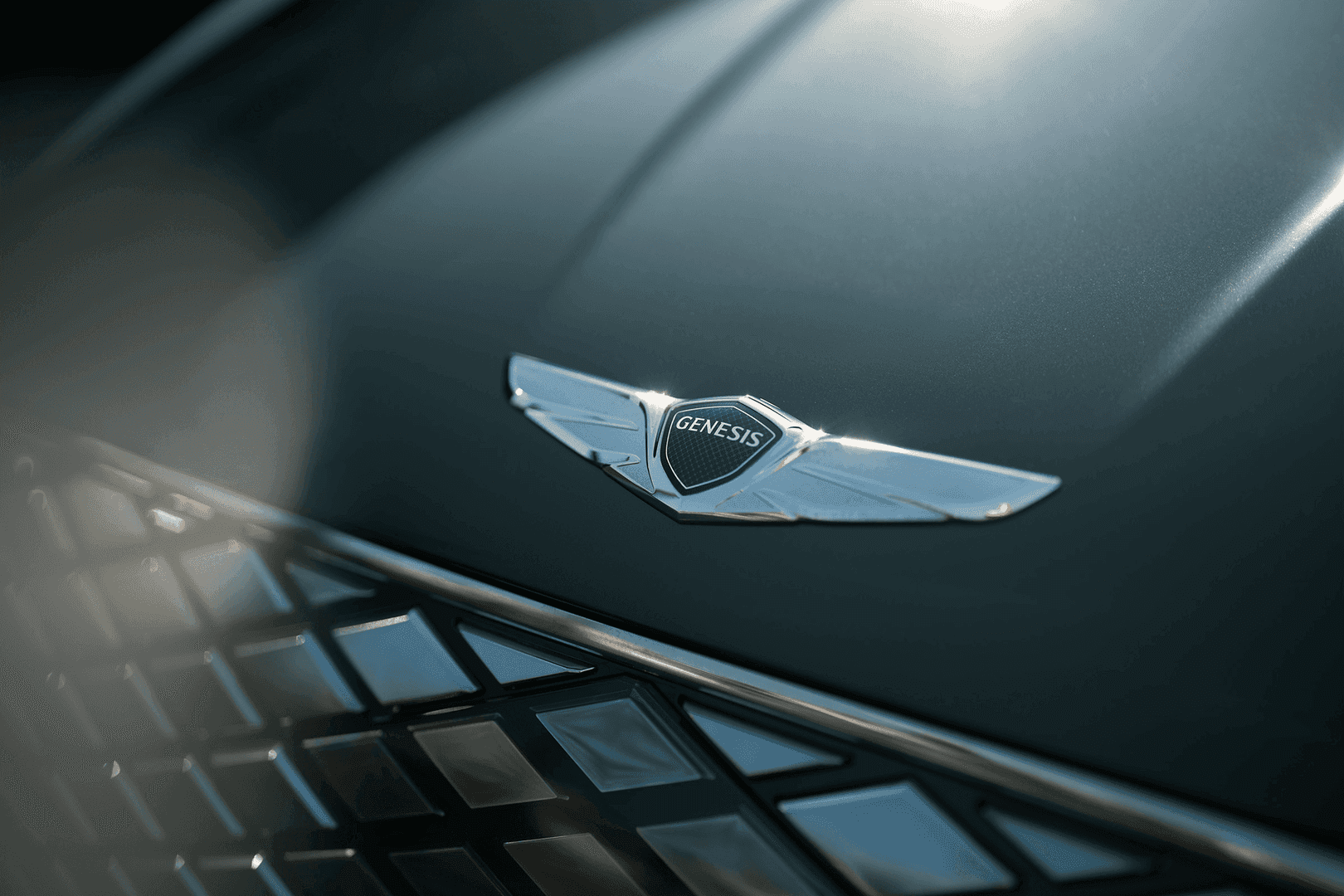 Hood of a new Genesis car