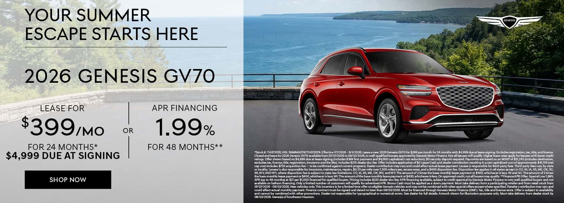 Genesis Lease APR Deals Near Me Houston