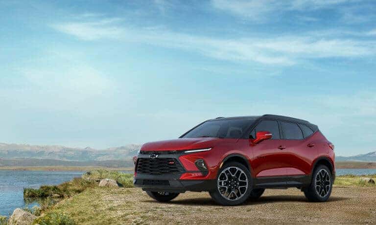 2023 Chevy Blazer exterior by lake