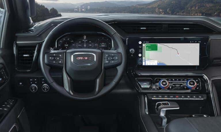 2024 GMC Sierra 1500 interior front with infotainment