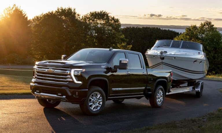 2024 Chevrolet Silverado 2500 HD exterior towing boat