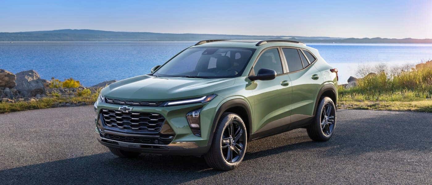 2024 Chevy Trax exterior parked by lake