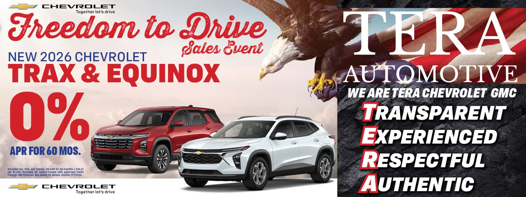 2026 Chevy Trax & Equinox offer