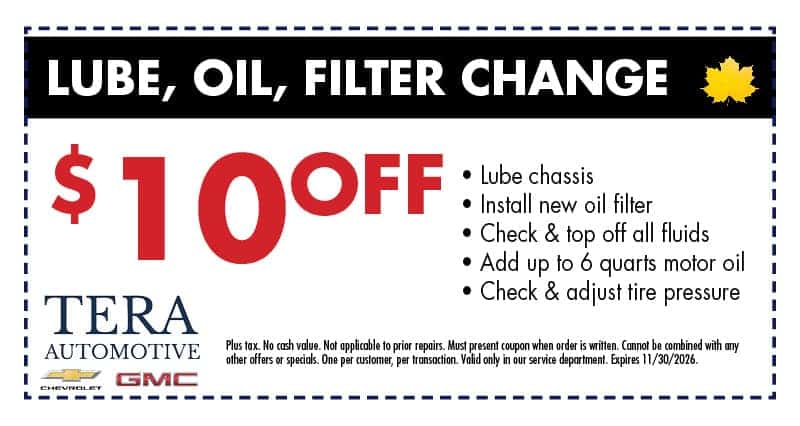 Lube, Oil, & Filter Change | Tera Chevy